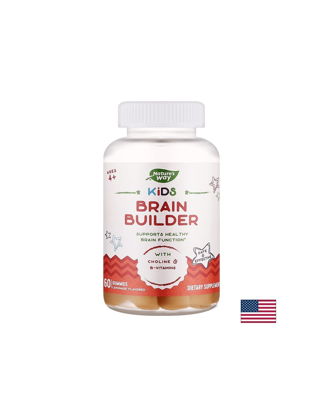 Formula pentru copii pentru stimularea activitatii creierului - Kids Brain Builder, 60 de tablete de gel