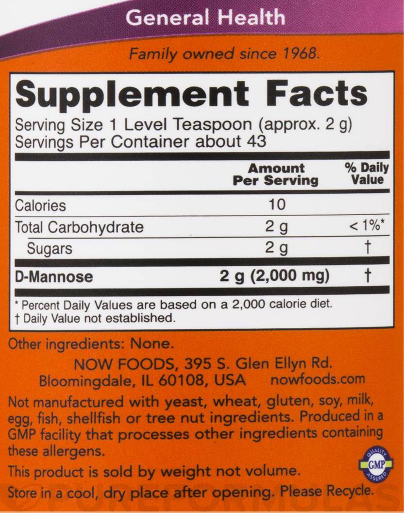 Pulbere de D-manoză - 85 de grame