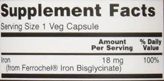 Fier 18 mg Ferrochel - 120 capsule