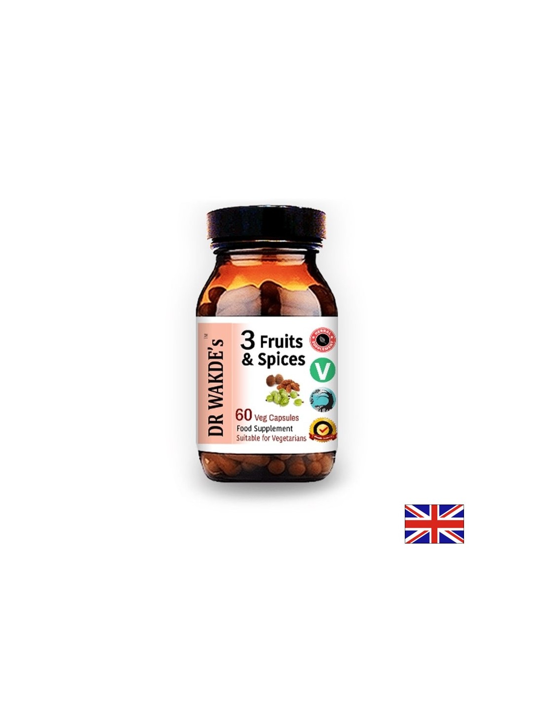 3 fructe și condimente / 3 fructe și condimente Ayurveda, 60 capsule DR WAKDE's
