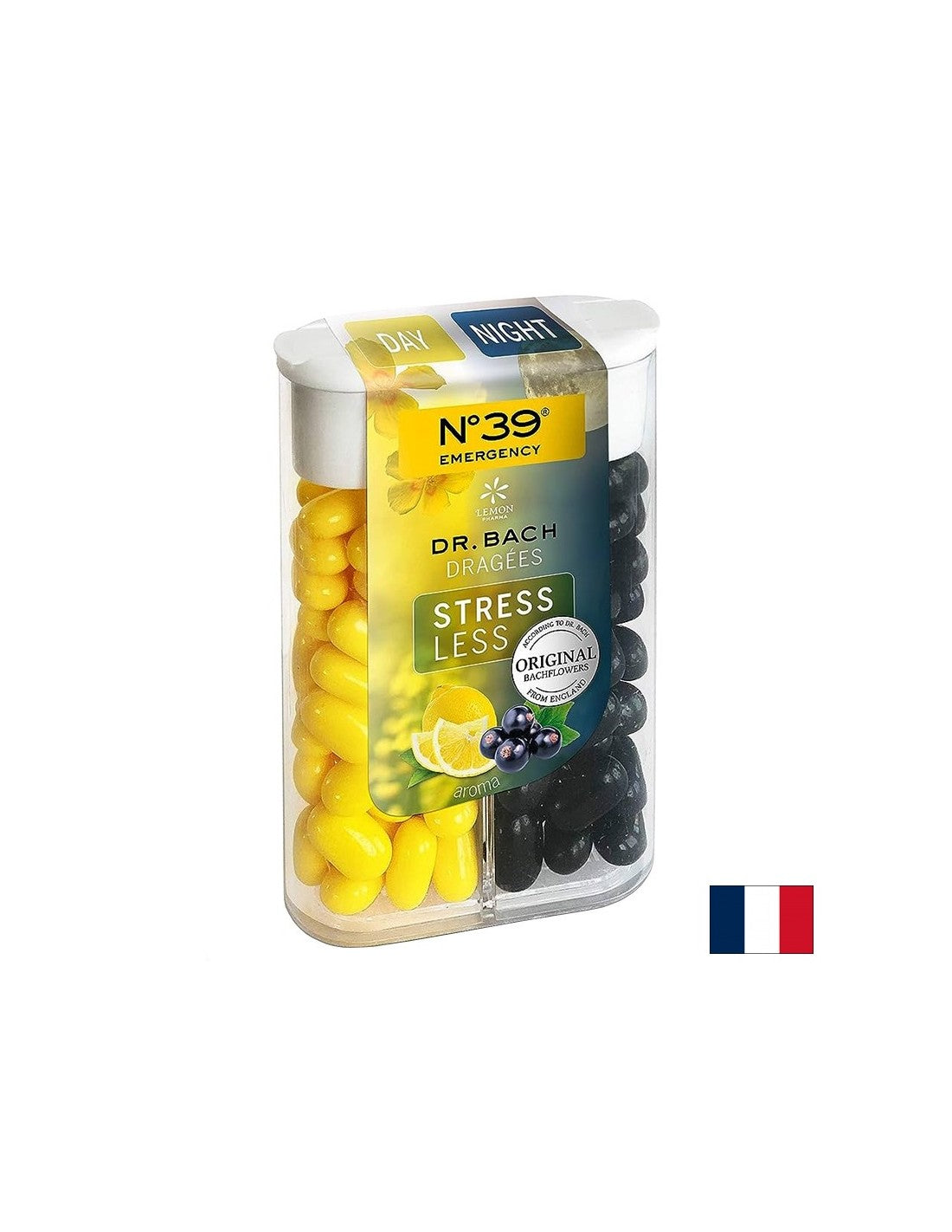 Relaxarea minții ziua și somnul liniștit noaptea - Esențe de flori Dr. Bach N°39, Dragee cu aromă de lămâie și coacăze negre