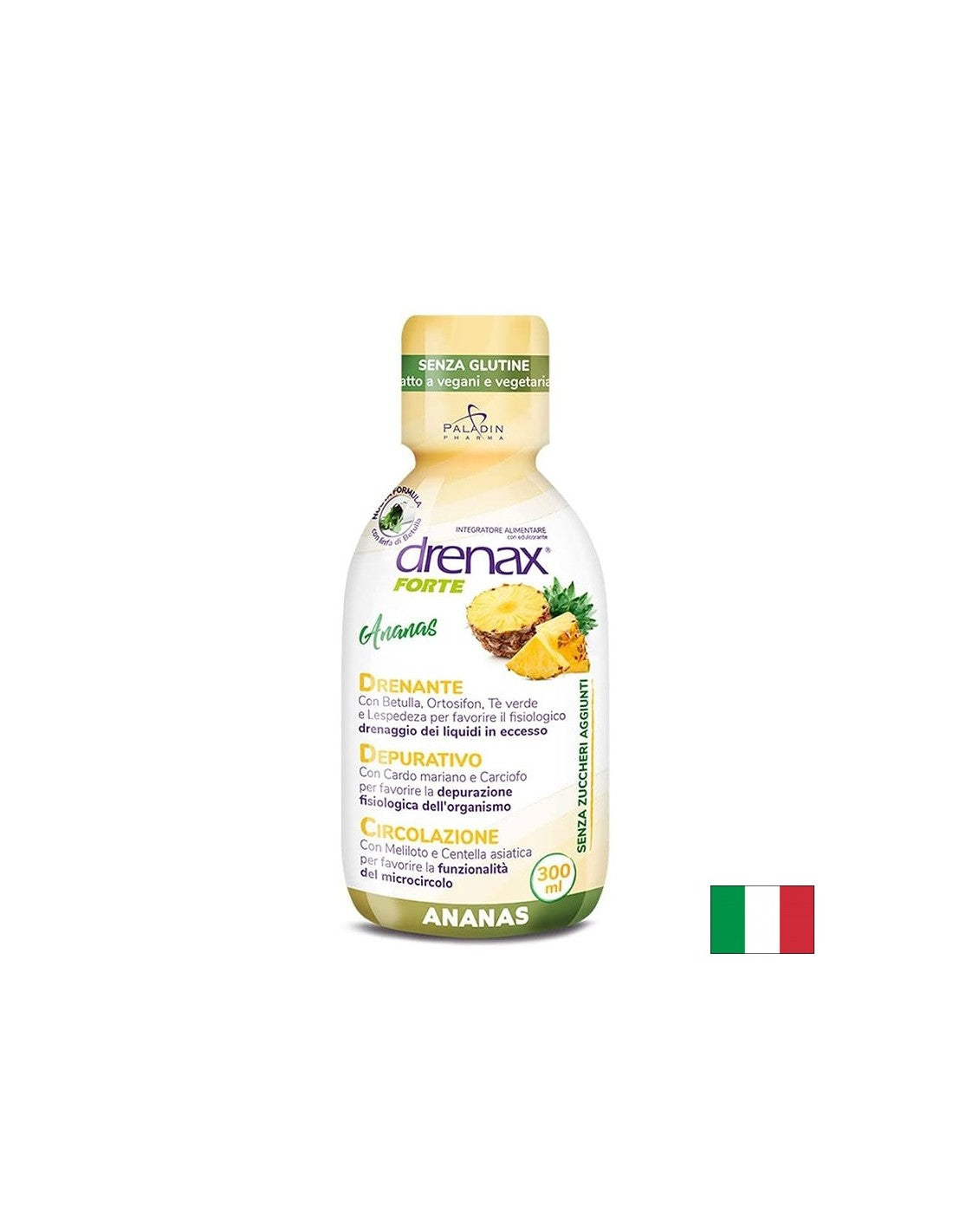 Formulă anti-retenție de lichide cu ananas - Drenax - Drenax® Forte – diuretic pe bază de plante, 300 ml, 10 doze