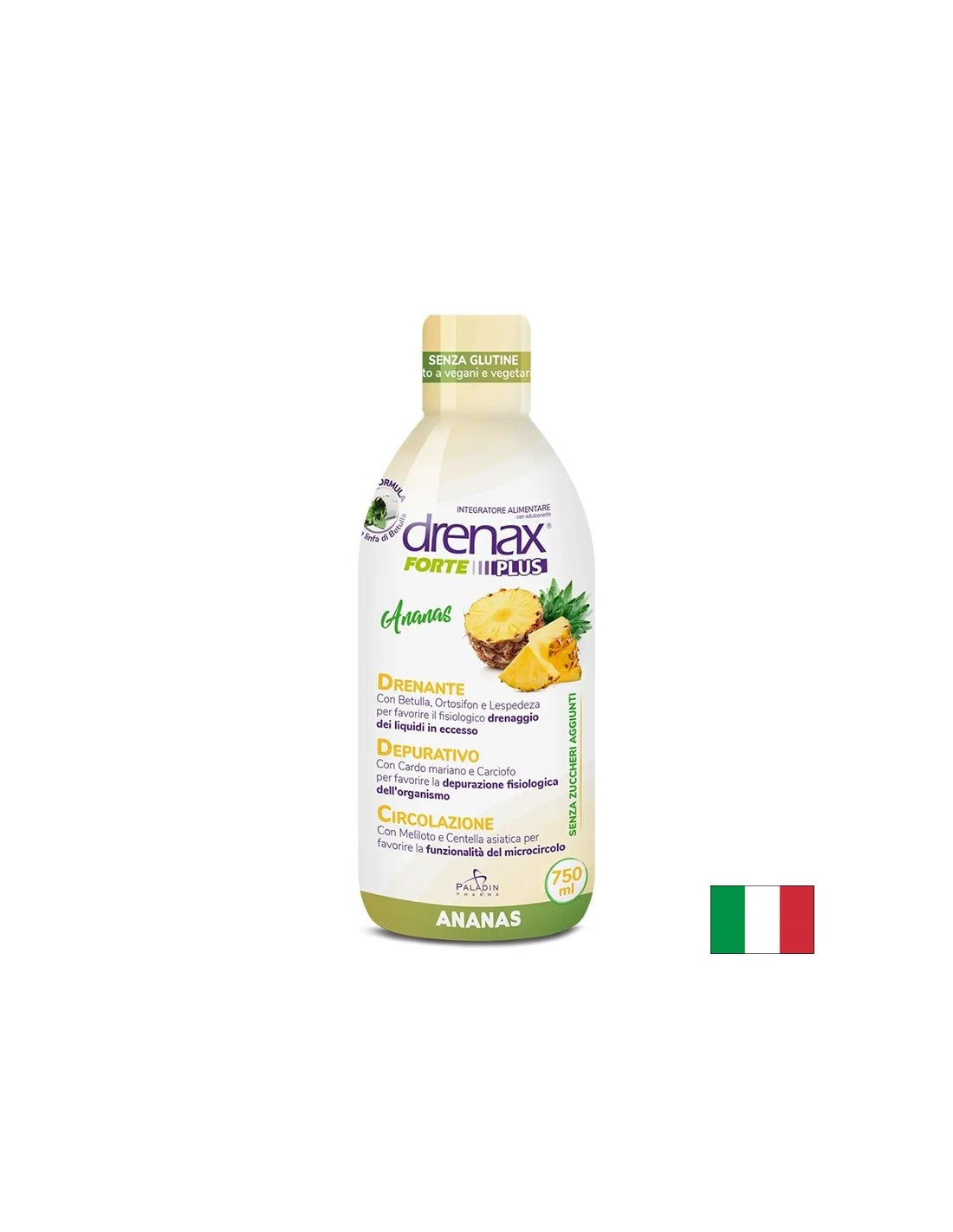 Formulă anti-retenție de lichide cu ananas - Drenax - Drenax® Forte Plus – diuretic pe bază de plante, 750 ml, 25 de doze