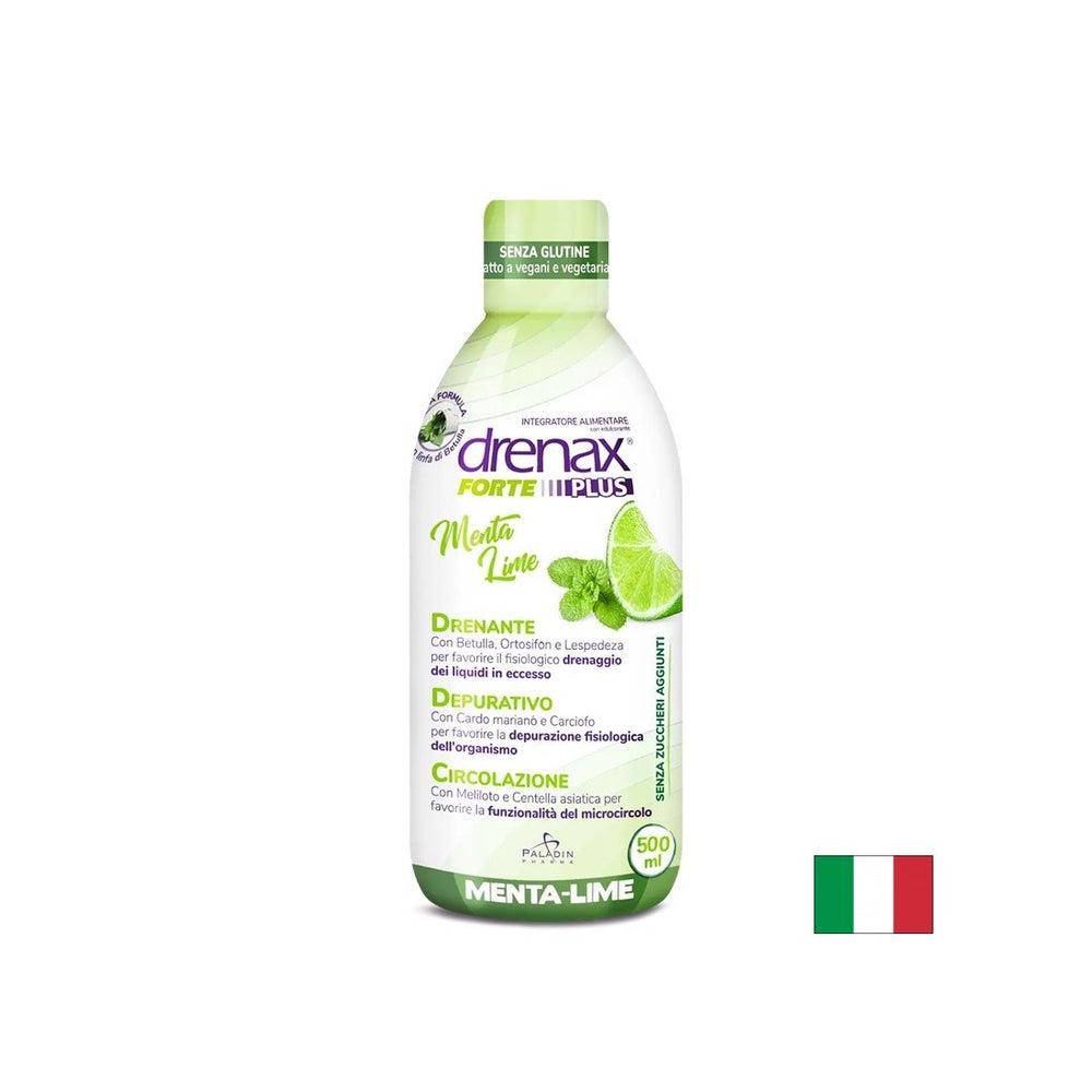 Formulă diuretică detoxifiantă - Drenax - Drenax® cu mesteacăn alb, coacăze negre și trifoi dulce, 500 ml, 16 doze, cu aromă de mentă și lime