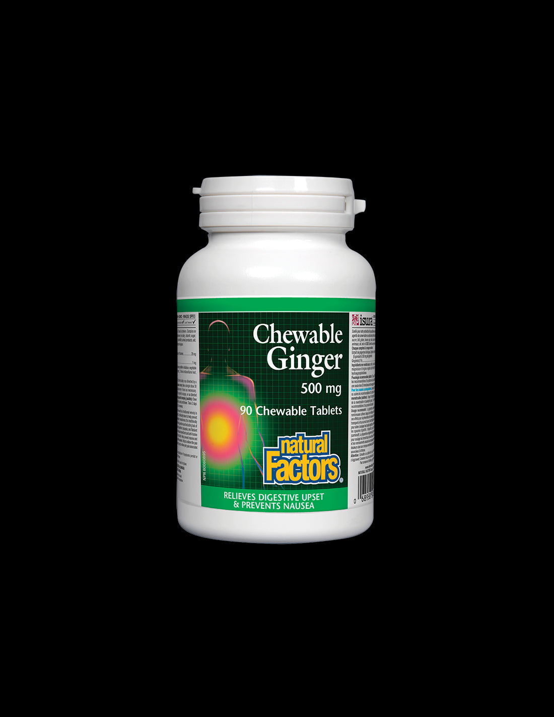 Chewable Ginger 500 mg - 90 Chewable Tablets - Nutra Best Europe