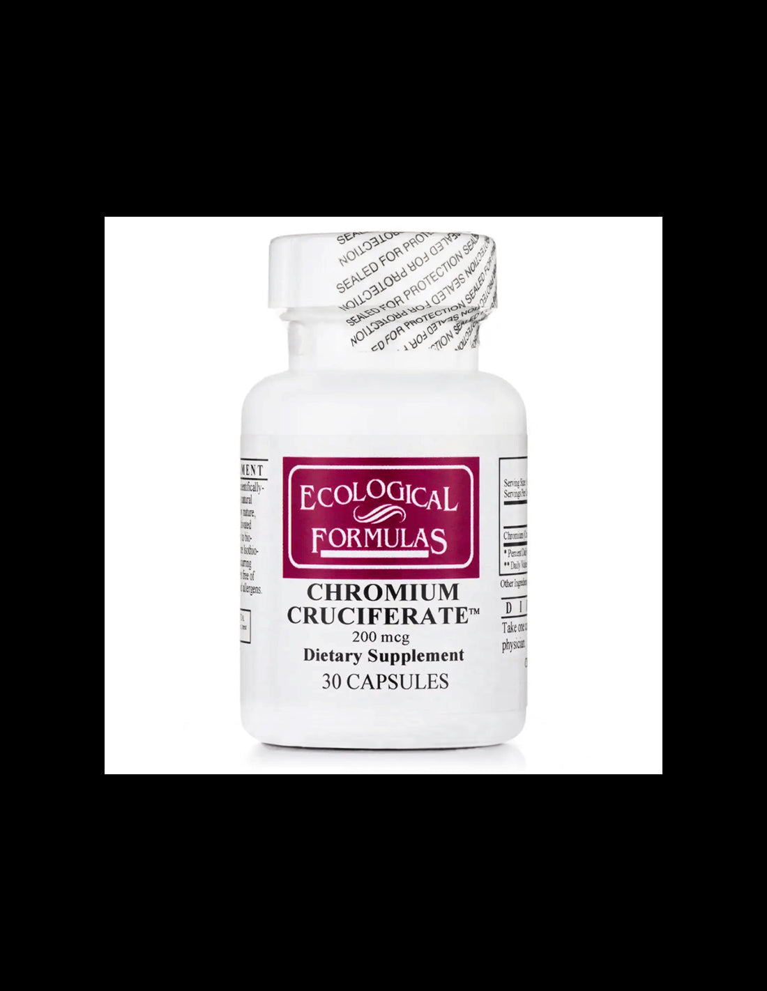 Chromium Cruciferate / Chrome, 200 µg, 30 capsules Ecological Formulas - Nutra Best Europe