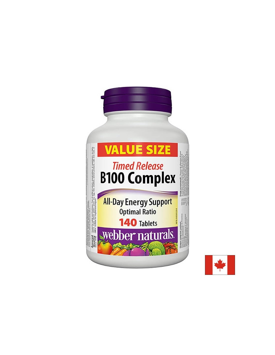 Metabolismul energetic, sistemul nervos, activitatea inimii - Complex de vitamina B100, 140 tablete