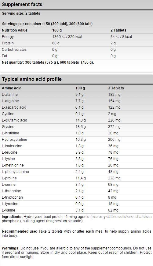 Xtreme Beef Amino - 300 de tablete