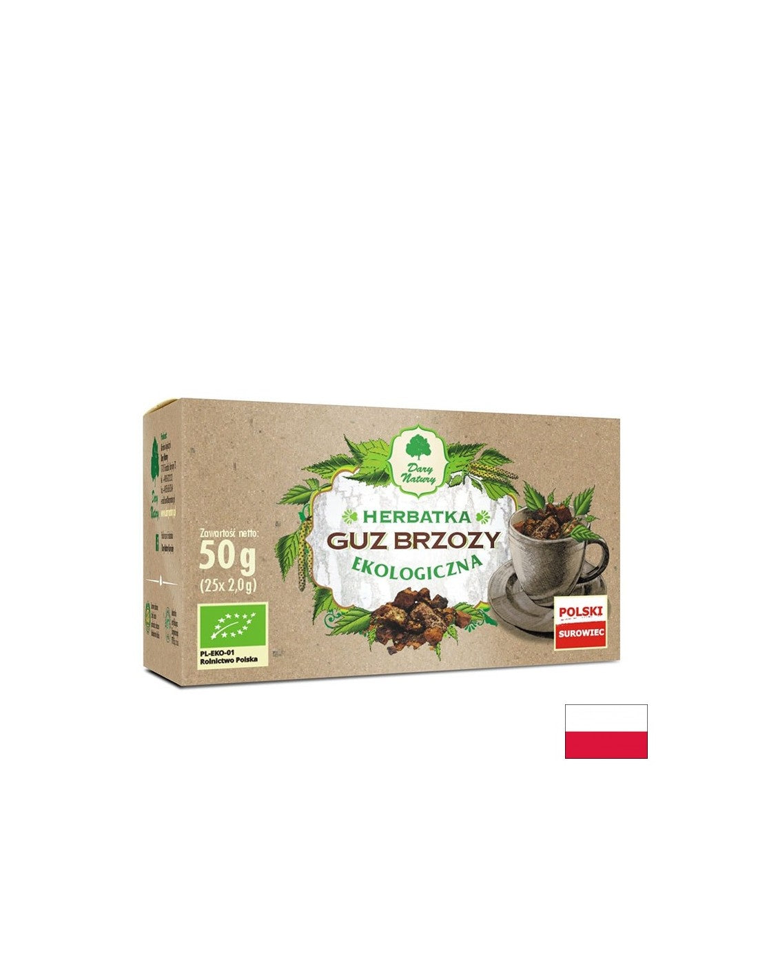 Ciupercă Chaga și ciupercă pudră de mesteacăn - Bio, 25 pungi filtrante