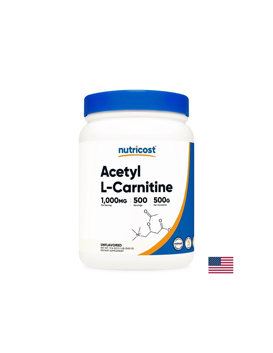 Arderea grăsimilor și forța musculară - Acetil L-Carnitină, 1000 mg x 500 g, pulbere