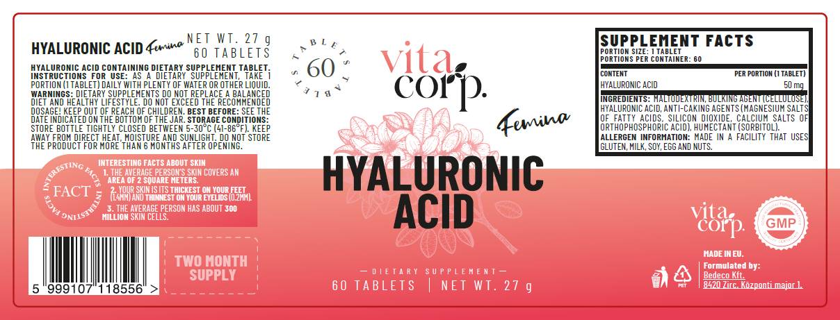 Acid hialuronic 50 mg - 60 tablete