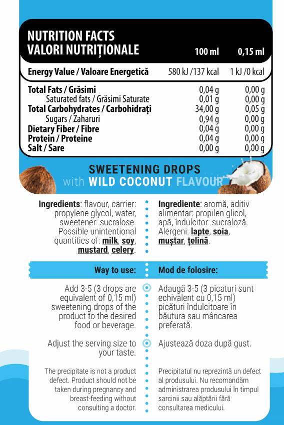 iDrops / Indulcitor Zero Calorie - 30 ml