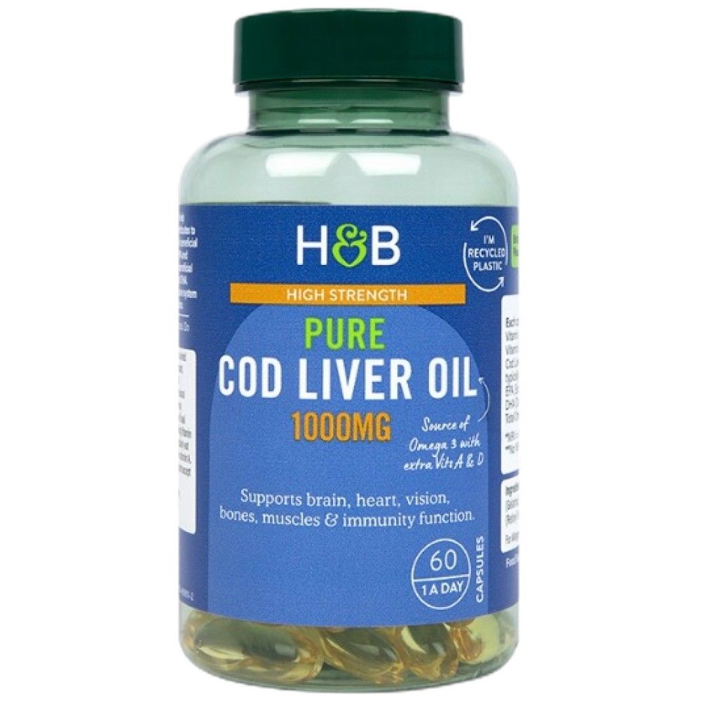 Ulei de ficat de cod 1000 mg - 60 capsule de gel