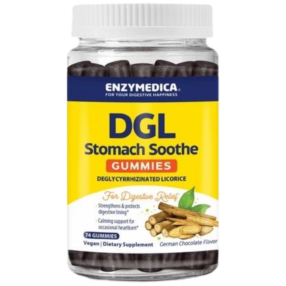DGL Stomach Soothe Gummies - 74 de gumii