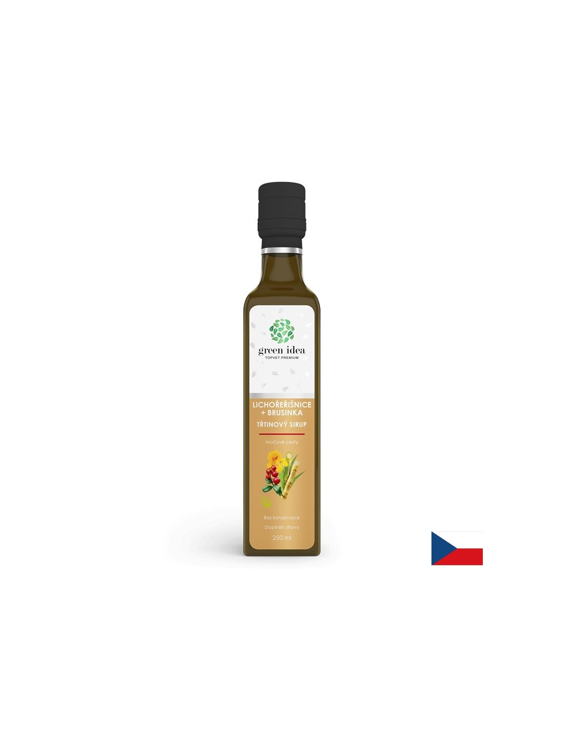 Sirop de trestie de zahăr cu afine roșii și merișoare – Sănătate urinară și imunitate, 250 ml, cu dozaj