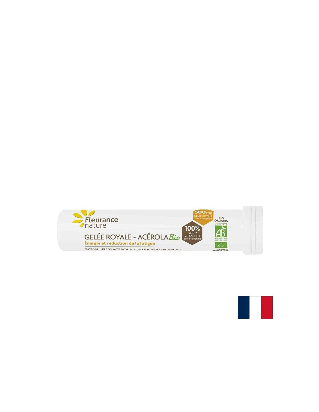 Immunity - Royal jelly and Acerola (natural vitamin C) Bio - 15 chewable tablets, with honey and lemon flavor Fleurance Nature - Nutra Best Europe