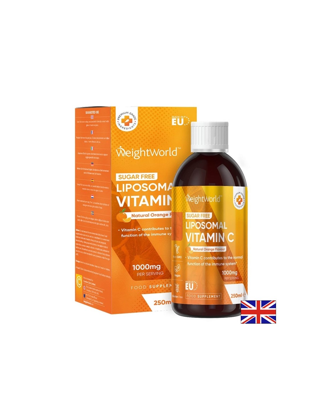 Imunitate - Vitamina C (liposomala), 1000 mg x 250 ml, aroma de portocala