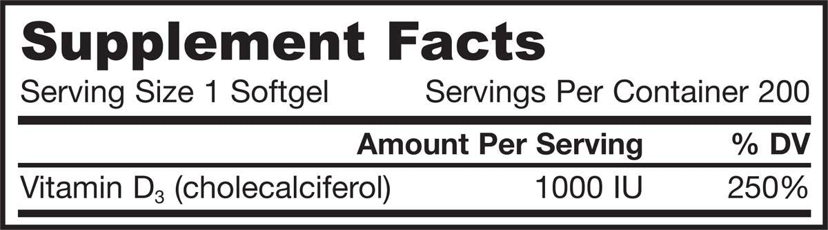 Vitamina D3 1000 UI - 100 capsule de gel