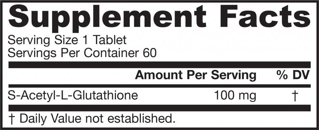 S-acetil L-glutation 100 mg - 60 comprimate