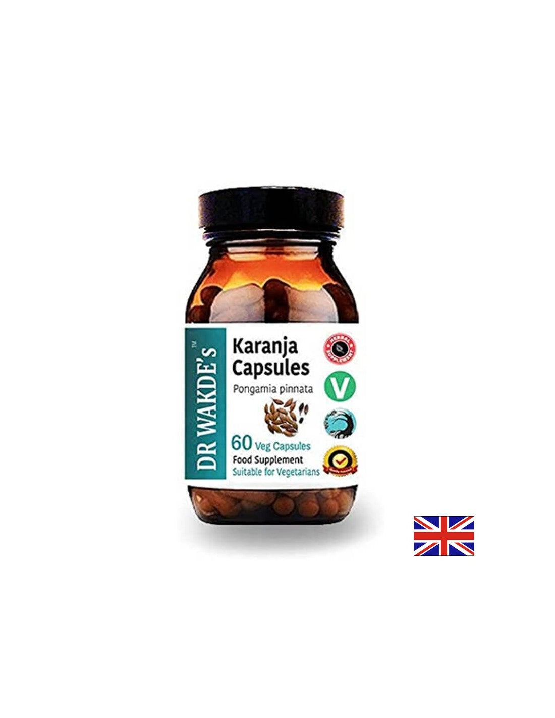 Karanja (Pongamia pinnata) - pentru probleme ale pielii, eczeme, ulcere și acnee, 60 capsule