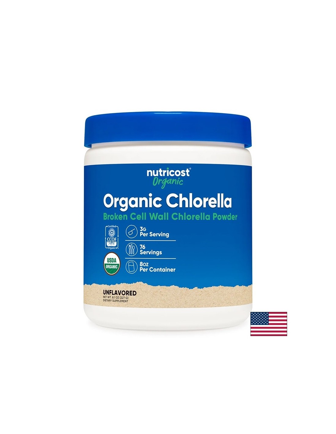 Chlorella - Detoxifiere și energie naturală, 227 g pulbere