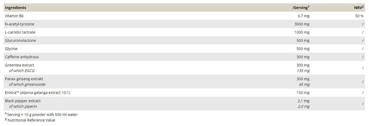 Epic Rush | Hardcore Focus Pre-antrenament sau Gaming Matrix cu EnXtra™ - 300 de grame