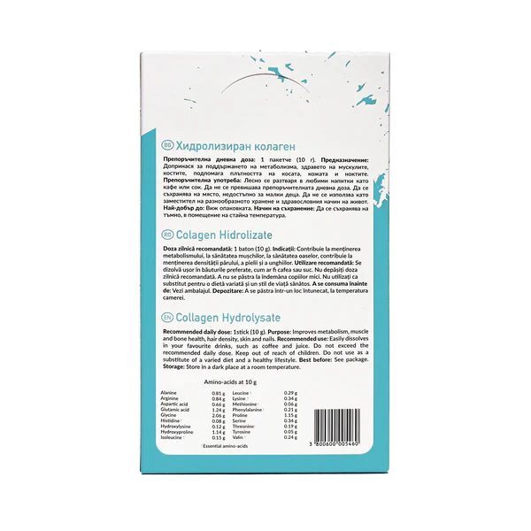 Colagen bovin hidrolizat tip 1 și 3 (10.000 mg) - 20 doze