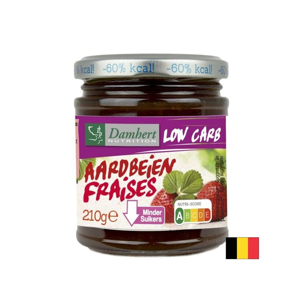 Dulceață de căpșuni cu conținut scăzut de zahăr și carbohidrați, 210 g