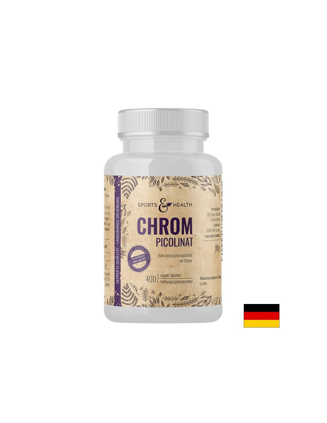 Controlul greutății și al glicemiei - Crom (picolinat), 200 µg x 400 comprimate