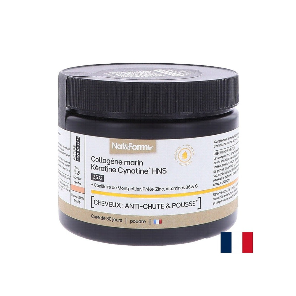Păr și Piele - Colagen Marin Hidrolizat + Keratină HNS, 120 g pulbere
