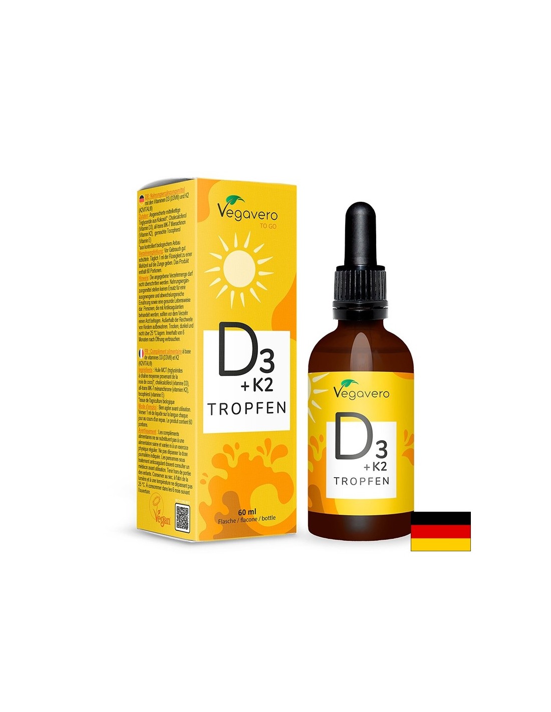 Oasele și dinții - Vitamina D3 + K2, 60 ml picături