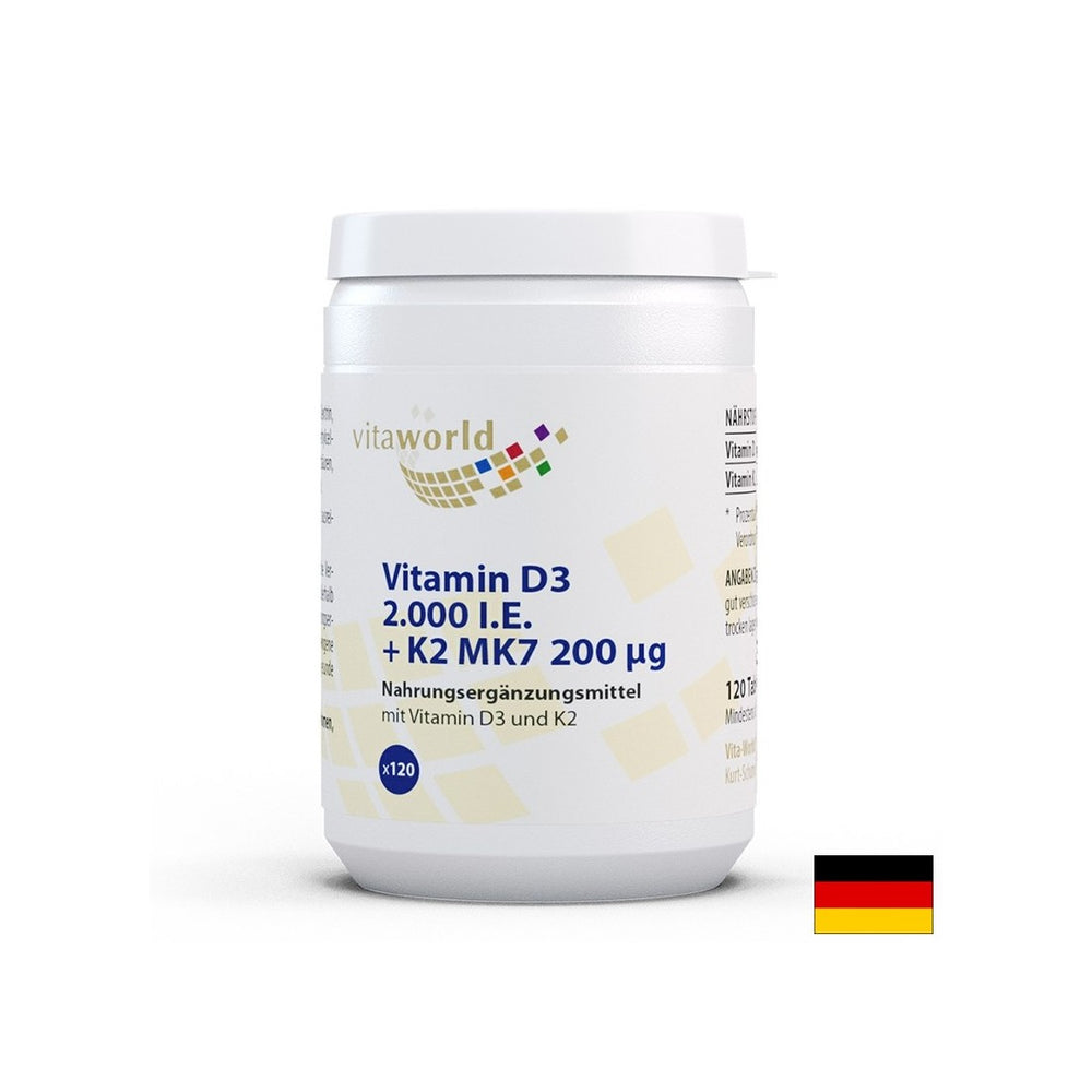 Sistem osos - Vitamina D3 50 µg + K2 MK7 200 µg, 120 comprimate