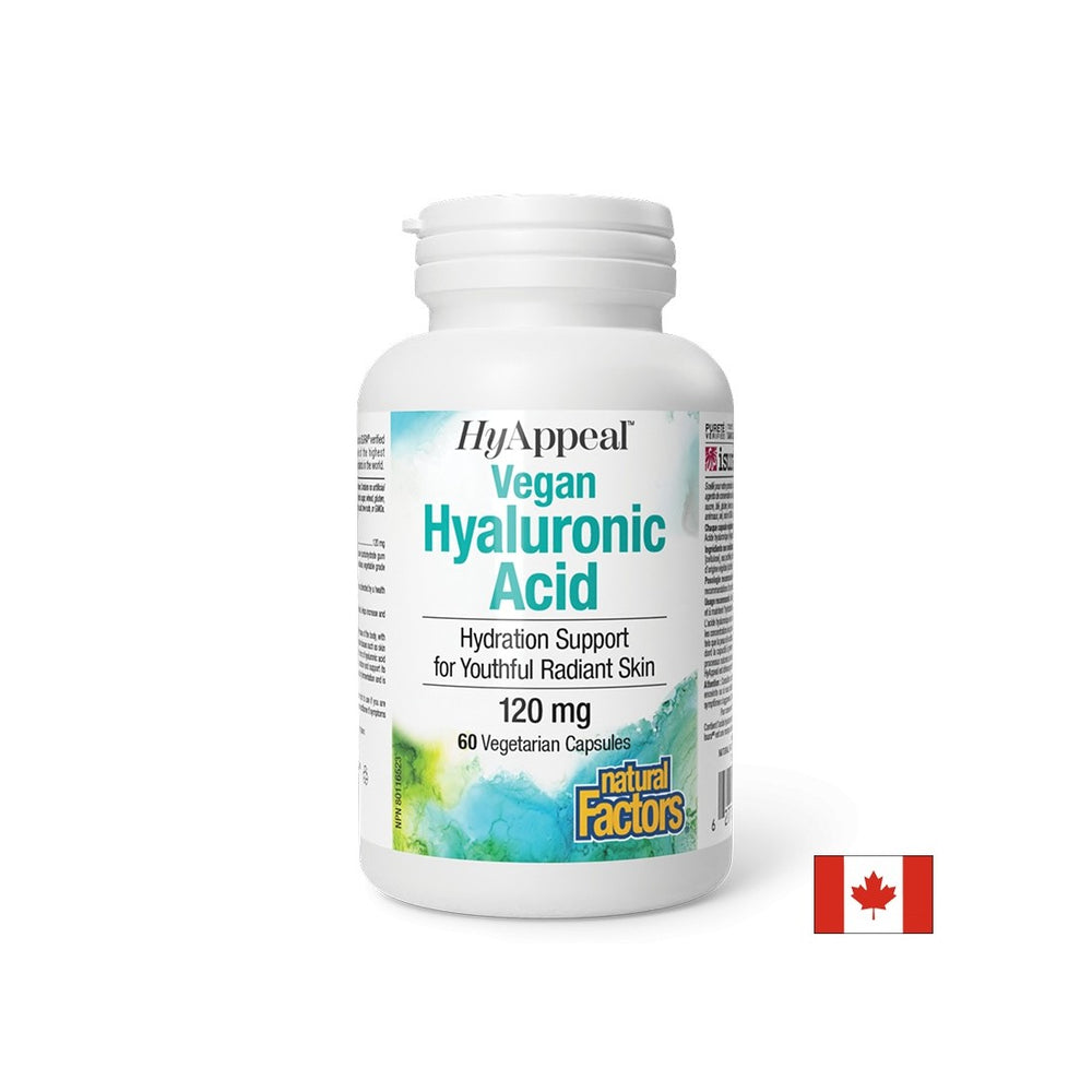 Piele frumoasă - articulații sănătoase - Acid hialuronic HyAppeal® (vegan), 120 mg x 60 V capsule