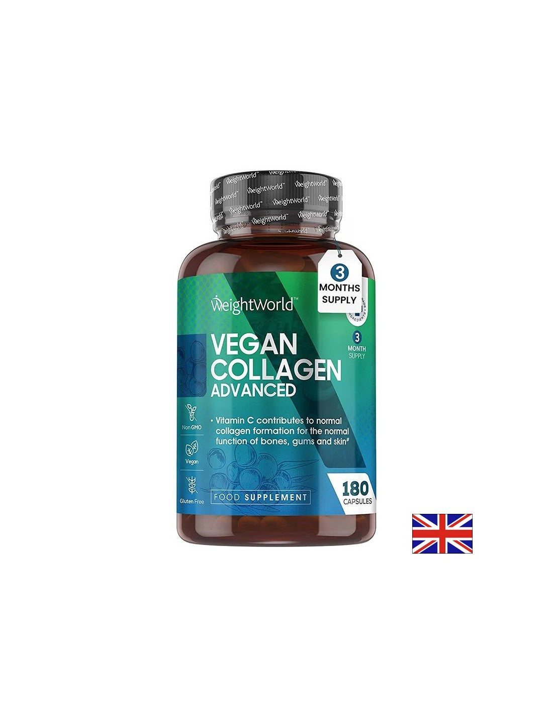 Piele frumoasa, articulatii sanatoase - Colagen Vegan, 180 capsule - Colagen Vegan