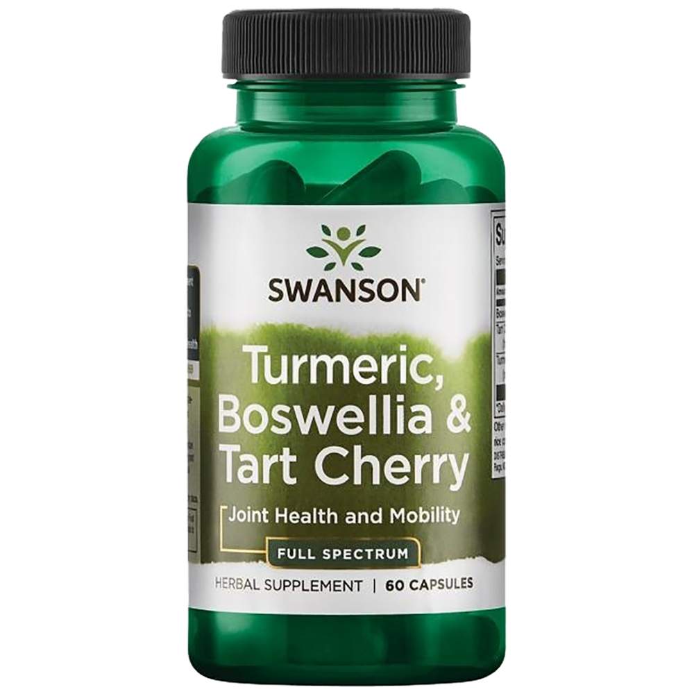 Turmeric cu spectru complet, Boswellia și cireșe tartă - 60 capsule