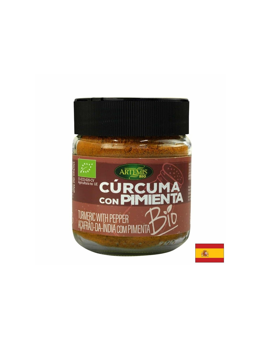 Condimente organice aromatice - turmeric & piper negru, 80 g, pudră