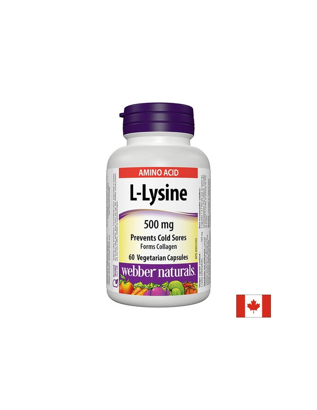 L-Lizina 500 mg - L-lizina – Sistem imunitar, 60 capsule