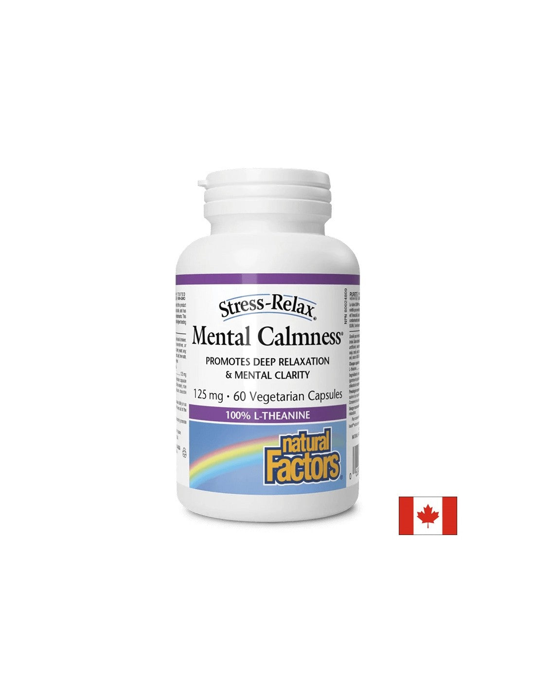 L-Teanina, 125 mg - In sprijinul sistemului nervos, 60 capsule Natural Factors