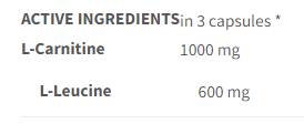 L-Carnitine Pro | cu leucină - 120 capsule