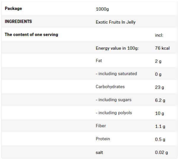Frulove in Jelly | Fructe exotice 1000 grame