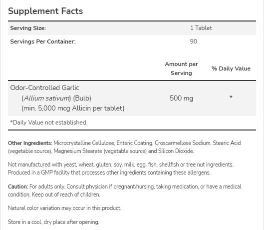Usturoi 5000 | Miros controlat - 90 de tablete