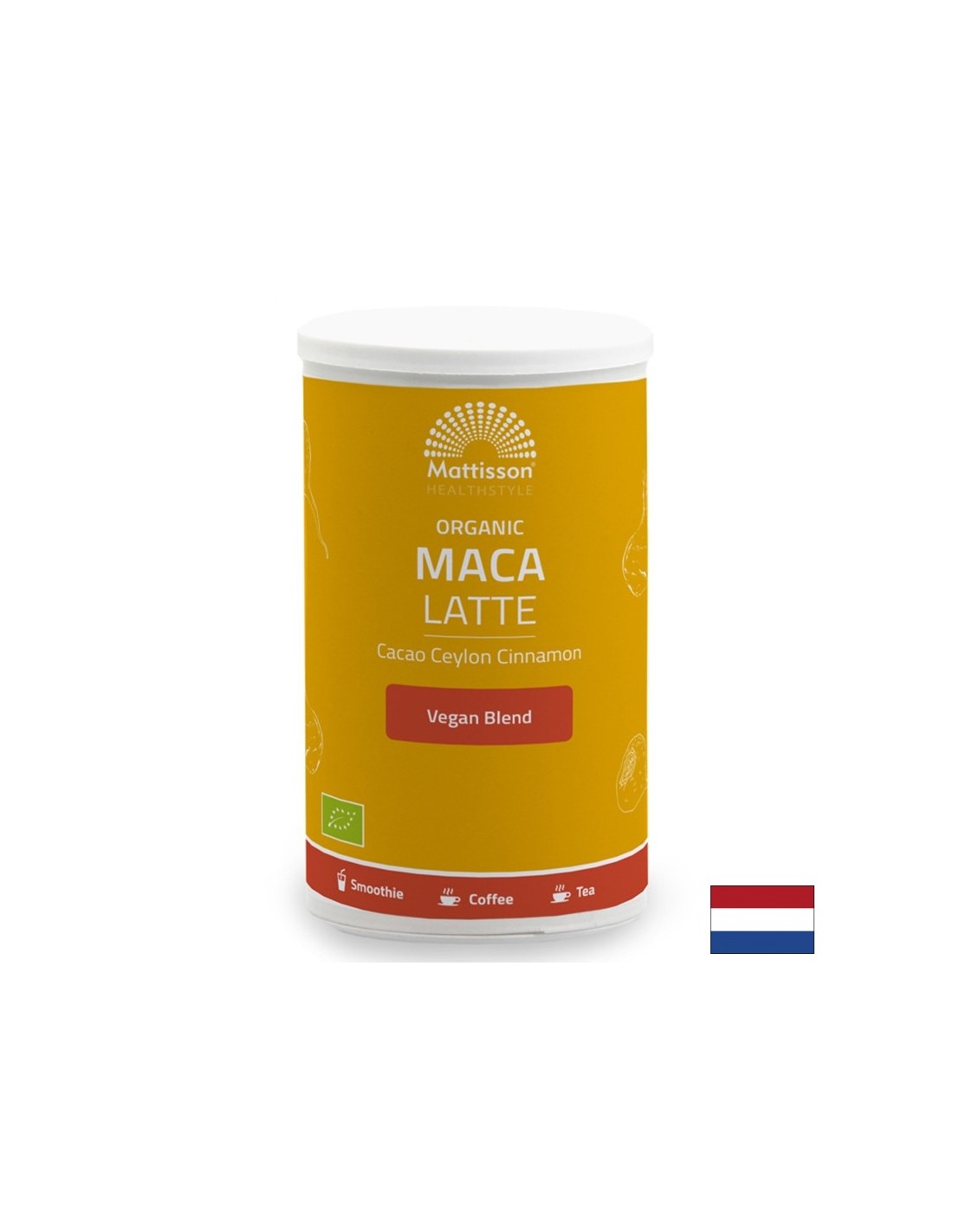 Latte cu cacao, Maca, Lucuma si scortisoara de Ceylon BIO, 160 g, pudra