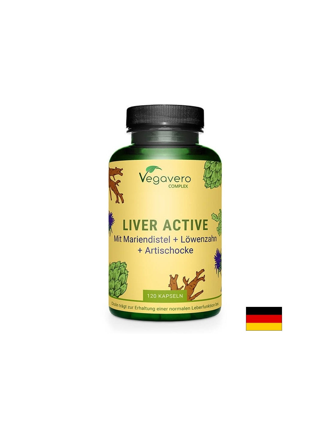 Liver Active Complex/Amestec de plante pentru ficat, 90 capsule, 100 Vegan Vegavero