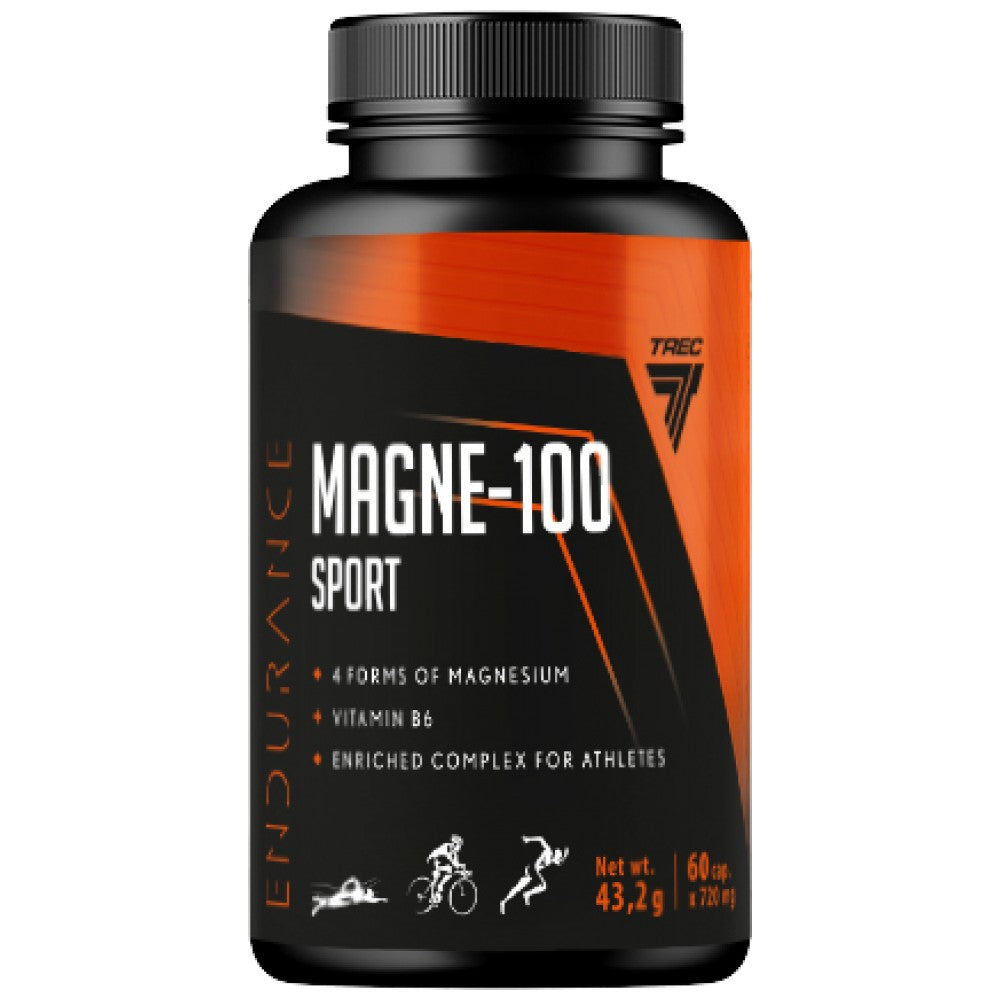 Magne 100 Sport Endurance | Complex de magneziu îmbogățit - 60 de capsule