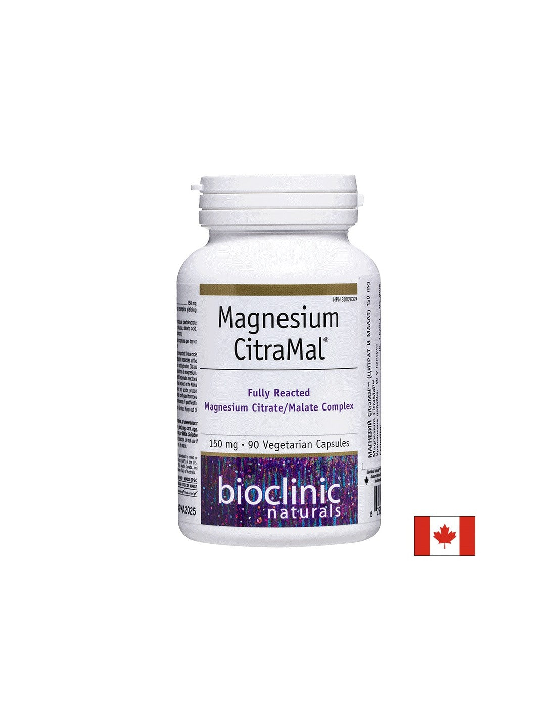 Magneziu CitraMal™/ Magneziu (citrat și malat) 150 mg x 90 capsule Natural Factors