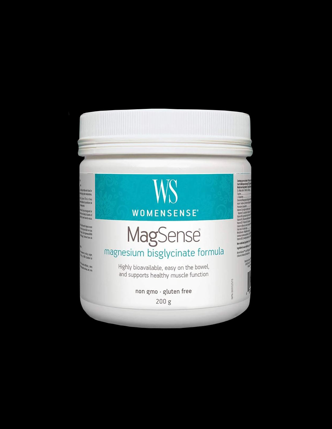 WomenSense Magnesium Bisglycinate Powder - 200 grams - Nutra Best Europe