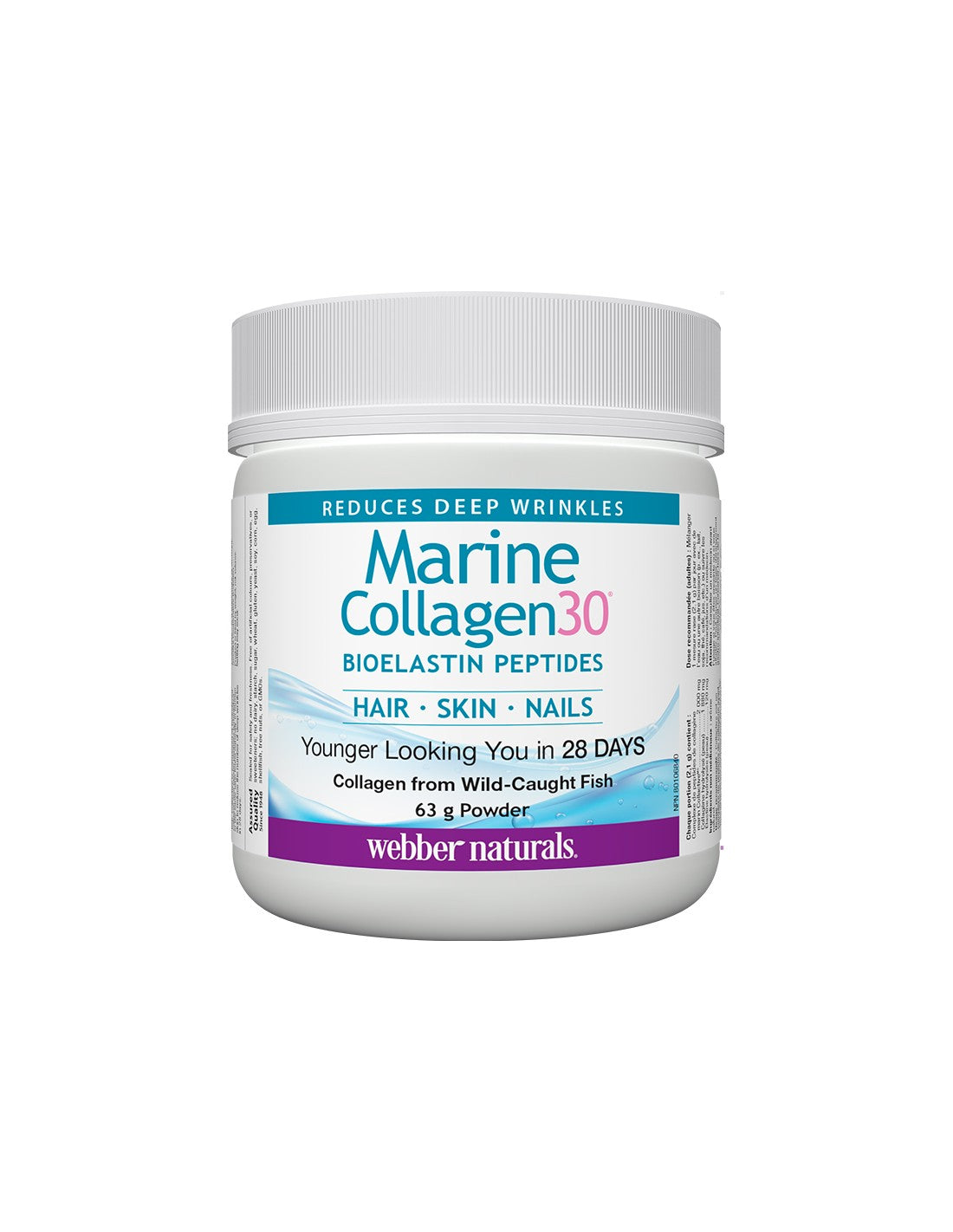Marine Collagen30® Bioelastin peptides - Marine collagen with bioelastin peptides, 63 g powder - Nutra Best Europe