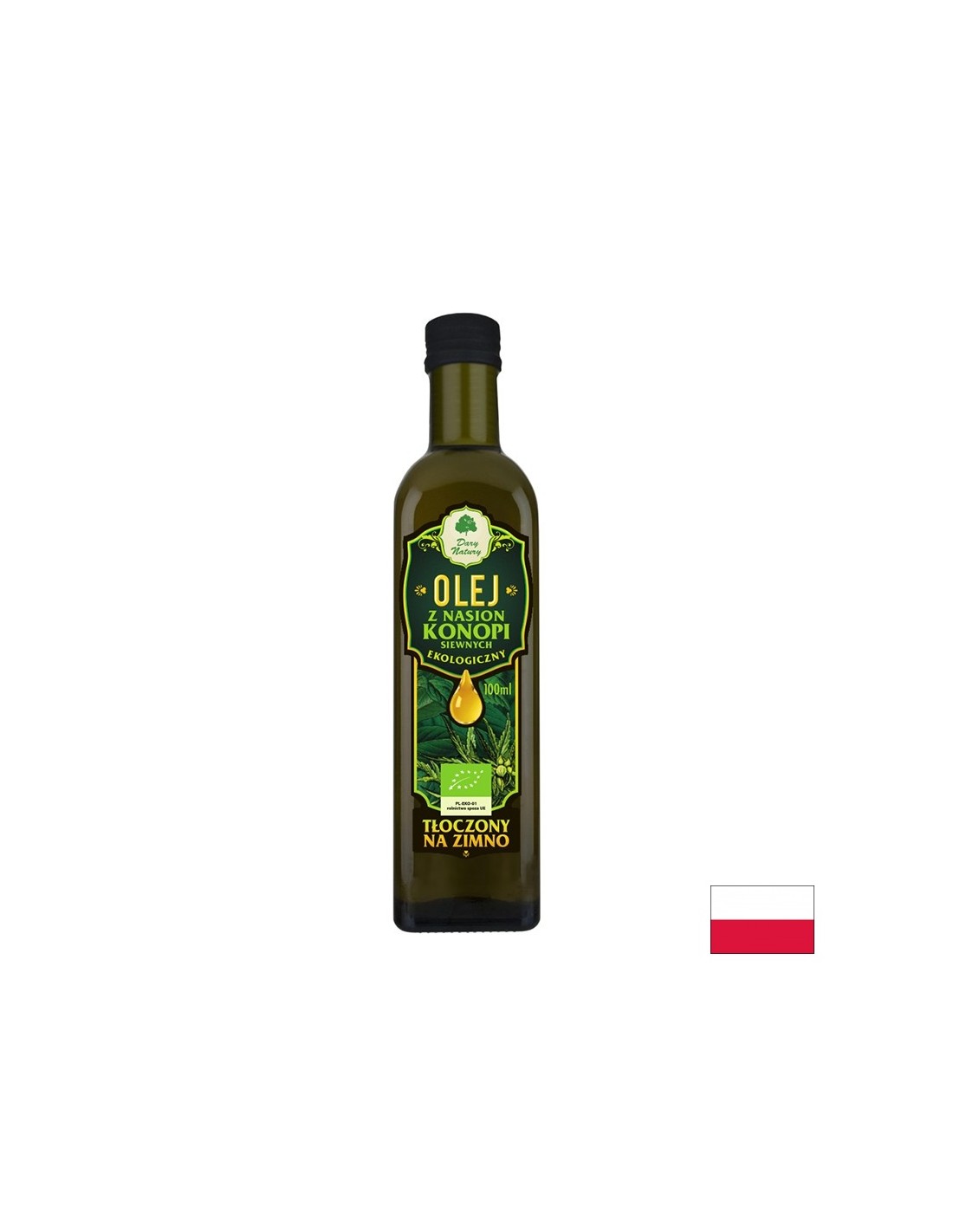 Ulei organic din seminte de canepa, 100 ml