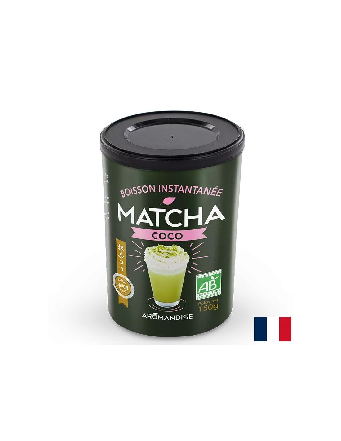 Matcha și lapte de cocos - băutură tonică, 150 g, pudră