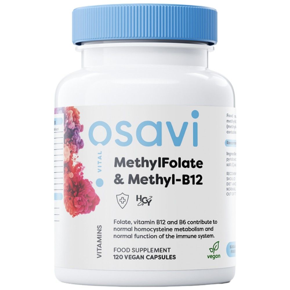 Folat de metil și metil-B12 | cu Quatrefolic® - 120 capsule